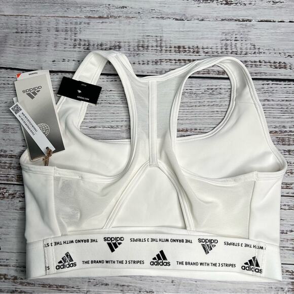 adidas Women's XXS D Cup  Powerreact Training Medium Support Bra 2XSD NEW - Picture 4 of 16